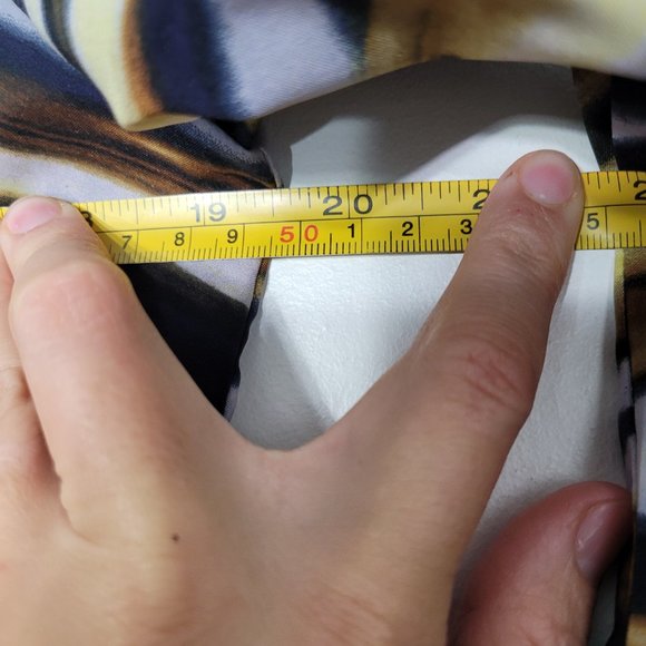 Nine West Brown White Navy 3/4 Sleeve Boat Neck Back Zip Business Casual Dress 6 - Picture 9 of 10